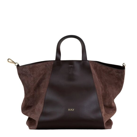 BUKVY Brown leather convertible tote /backpack - Picture 5 of 8